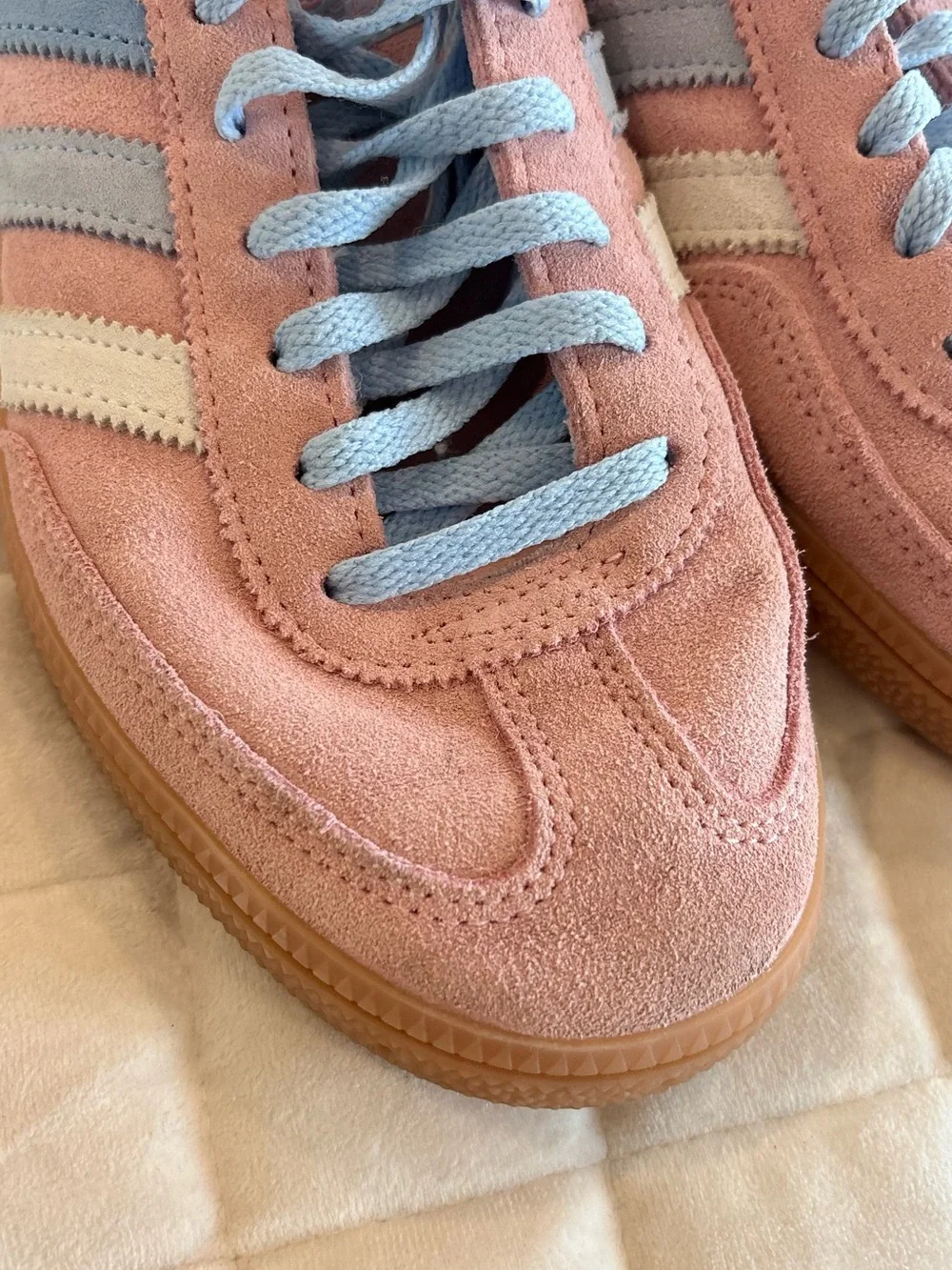 adidas Handball Spezial Semi Pink Spark Blue IG1974 Women Size 8.5 Suede Retro